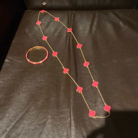 Preppy necklace and bracelet set - Picture 1 of 3